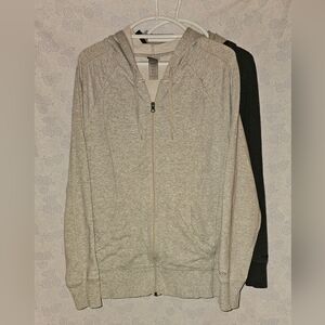 ✨️ Bundle of 2: Champion Women's Hooded Full-zip Sweatshirt ~ XL/ Heather Gray